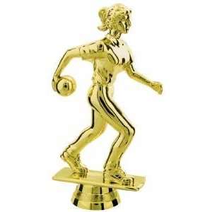  Gold 5 Female Bowler Figure Trophy Toys & Games