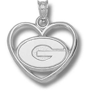  University Of Georgia Bulldogs G Heart Pendant 