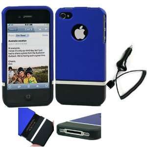  Piece Detachable Top Bottom Hard Case for Apple iPhone 4S and iPhone 