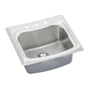 Echo Stainless Steel 25 Self Rimming Single Basin Kitchen Sink with 