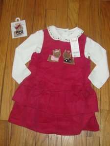 NWT Gymboree PUPS AND KISSES Yorkie Dog Top~Tiered Corduroy Jumper 
