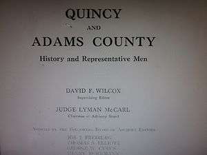 Quincy+Adams Co Illinois History &Biographies Genealogy  