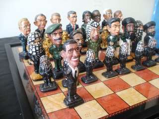 GULF WAR CHESS SET Al Qaeda Saddam Hussein Marine Corps  