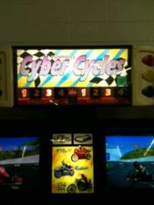 Used Cyber Cycles Video Arcade Game Machine Coin Op  