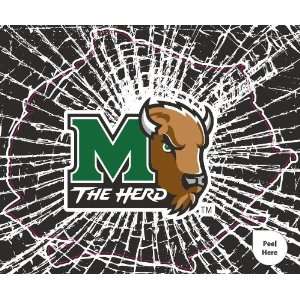  Marshall Thundering Herd Shattered Auto Decal (12 x 10 