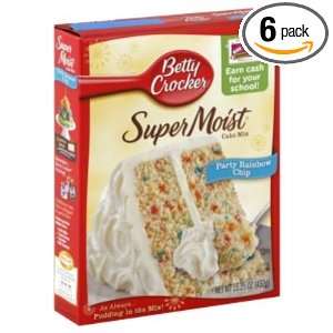 Betty Crocker Supermoist Cake Mix, Rainbow Chip, 15.25 Ounce (Pack of 