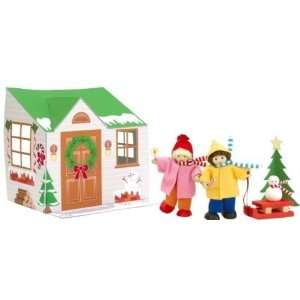   Christmas Activity Doll Set Includes Two 4 Inch Dolls: Toys & Games