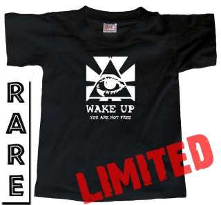WAKE UP YOU ARE NOT FREE (Anti NWO illuminati) T SHIRT  