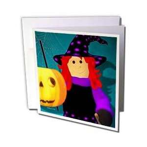  BK Halloween Kids   Little Witch   Greeting Cards 12 