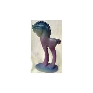  Twilight Blue 5 1/2 Solid Glass Grecian Pony Handmade in 