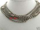 2500 Scott Kay Silver Diamond Toggle Link Necklace New  