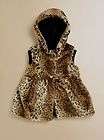 Juicy Couture Girls Faux Fur Cheetah Vest SIZE 4 Very Nice , Soft 