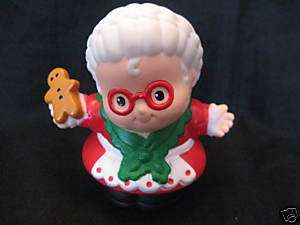 Fisher Price Little People MRS. CLAUS with COOKIE HTF  