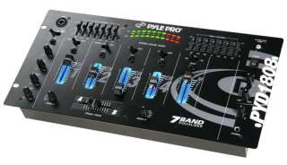 Pyle PYD1808 19 Rack Mount 4 Channel Professional Mixer DJ Pro 