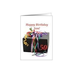  son 50th birthday gift with ribbons Card Toys & Games