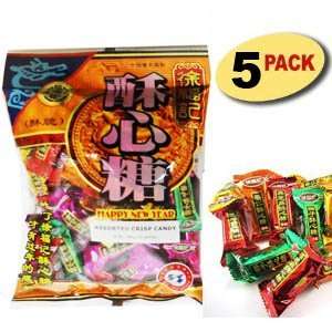 HFC Assorted Crispy Candy (380g x 5 pack) , Chinese New Year Candy 