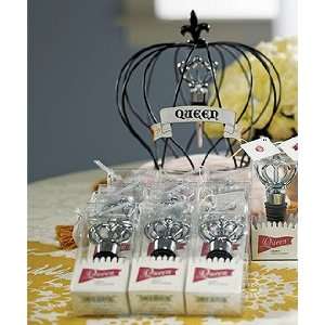  Fairy Tale Wedding Favors   Queen Crown with Crystals Wine 