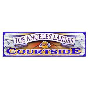  NBA Los Angeles Lakers 9 by 30 Wood Sign: Sports 