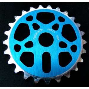Chop Saw BMX Bicycle SNOWFLAKE 19mm spindle chainwheel   25T   BLUE 