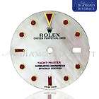 RUBY SET WHITE MOTHER OF PEARL DIAL FOR ROLEX YACHTMASTER 40MM WATCH