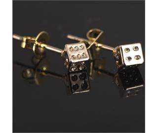 Fashion Cool Golden Craps Stainless Steel Stud Earrings Ear Nail 