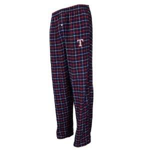 Texas Rangers Navy Blue Plaid Gridiron Flannel Pants:  