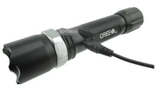 7w Rechargeable CREE Q5 LED Zoomable Flashlight Torch +2x18650 
