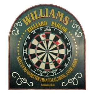 Personalized Billiard Parlor Dart Sign 