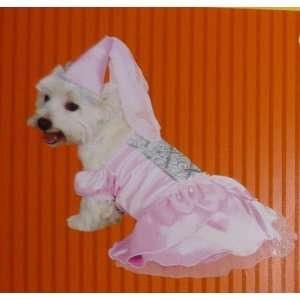  2pc Pink Princess Dog Costume Size Medium: Pet Supplies