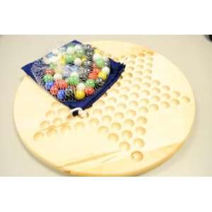  Marble Chinese Checkers Marble Board: Toys & Games