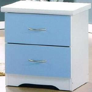  2 Drawers Blue Night Stand