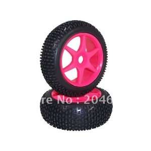   wheels + v edged tri dot spike tires 1 pair black whole Toys & Games