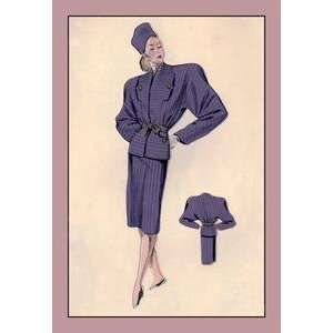  Vintage Art Smart Suit With Chalk Stripe   07156 7