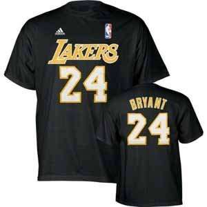Los Angeles Lakers Kobe Bryant YOUTH Player Name and Number T Shirt 