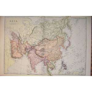 Asia Pacific Geographical Map Antique Print World Maps:  