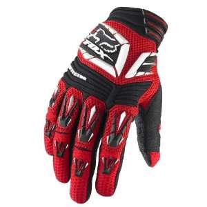  Fox Racing Pawtector Gloves   Small/White/Red Automotive