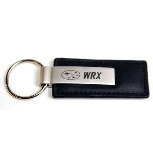   WRX Black Leather Official Licensed Keychain Key Fob Ring: Automotive