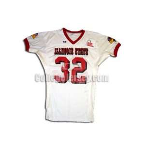  White No. 32 Game Used Illinois State Russell Football 