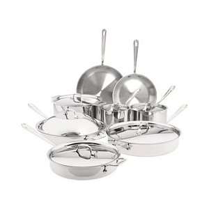 All Clad Stainless Steel 14 Piece Cookware Set  Kitchen 