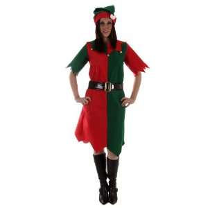 LADIES ELF COSTUME DRESS BELT AND HAT ONE SIZE UK 8 12 FANCY DRESS FOR 