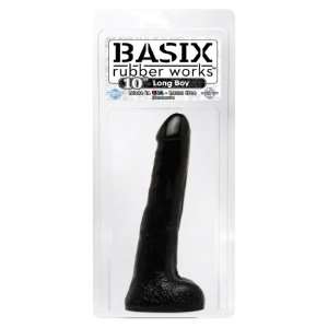  Basix Rubber Works 10 Inch Long Boy, Black Pipedreams 