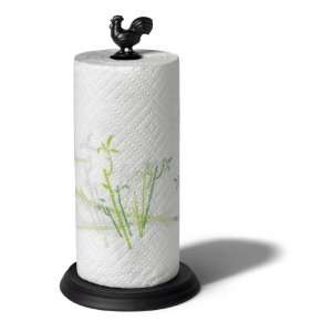    Spectrum 37110 Rooster Paper Towel Holder, Black: Home & Kitchen