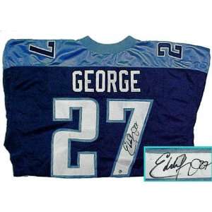   : Eddie George Tennessee Titans Autographed Jersey: Sports & Outdoors