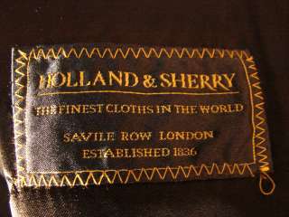 Tom James Royal Classic Savile Row Mens Custom Black Wool Top Coat 48L 