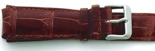 Mens Genuine Alligator Leather Strap Watch Band  