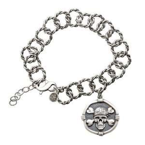  Guy Harvey 25mm Skull & Crossbones Rope Bracelet: Jewelry