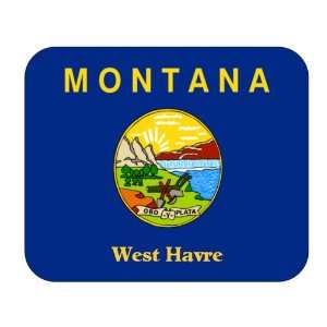    US State Flag   West Havre, Montana (MT) Mouse Pad 