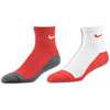 Nike 2PK Elite Essentials BB HI QTR Sock   Mens   Red / White