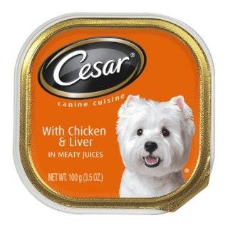 Cesar Canine Cuisine with Chicken & Liver in Meaty Juices for Small 