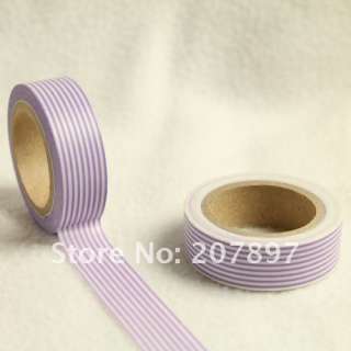 Japanese washi tape(Decorative paper tape) lines pattern 6 rolls 
